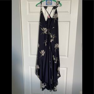 Lulus blue floral summer dress